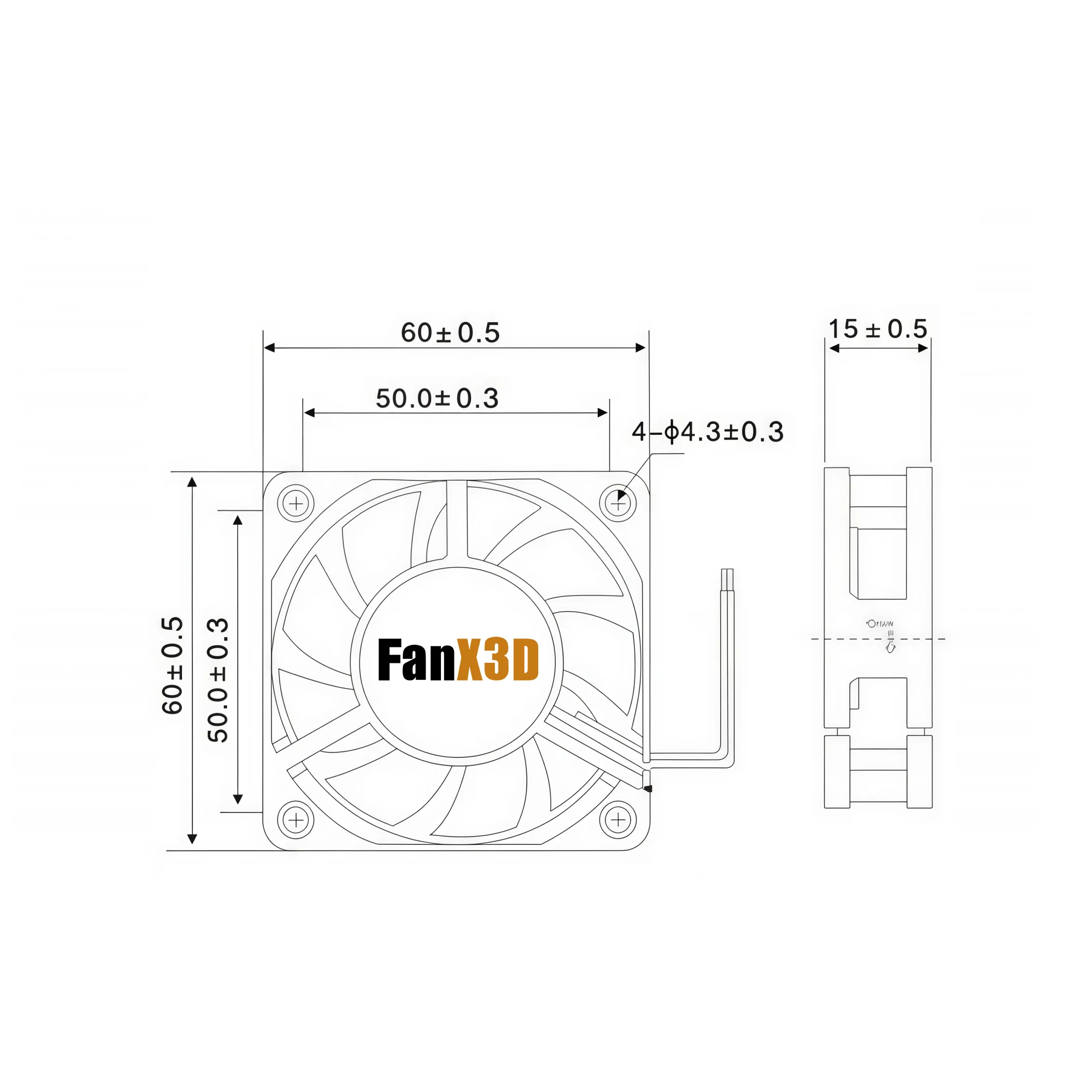 60x60x15MM 6015 DC 5V 12V 24V Brushless Cooling Fan For 3D Printer PC Computer Laptop Server Motor Case view 3