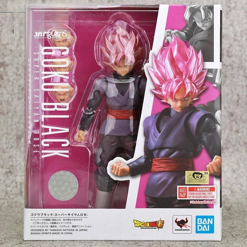 

В наличии Оригинальная подвижная фигурка Bandai SHF Dragon Ball Super: Замасу, Черный Гоку (розовый)