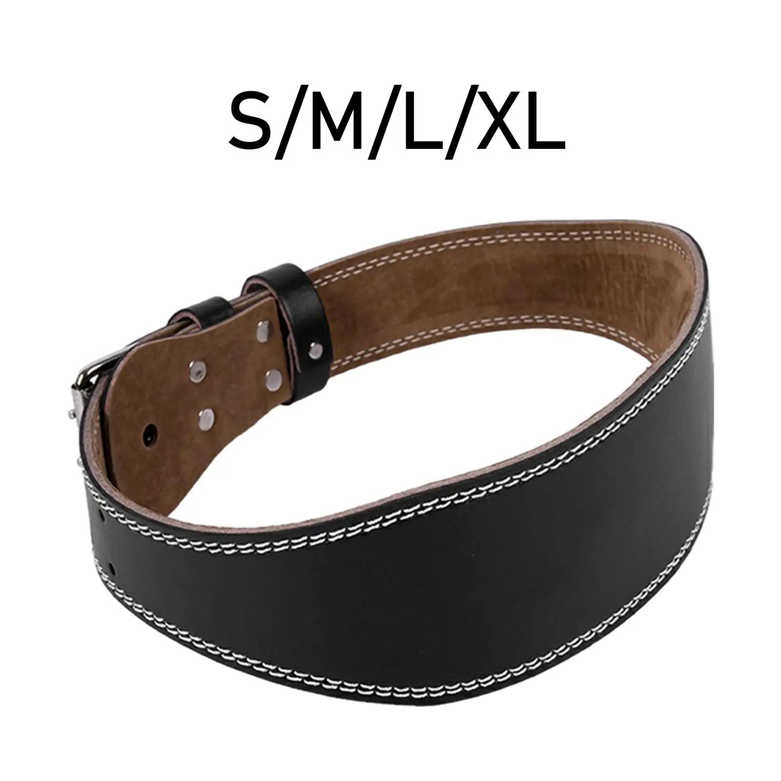 Weight Lifting Belt Gym Fitness, PU Leather, Lumbar Back Support, Adjustable, Powerlifting Bodybuilding Squat Workout, Adult
