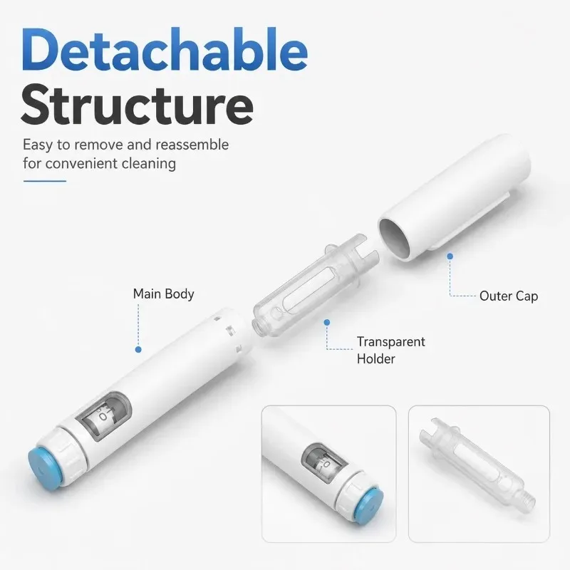 5/10/20/30Pcs Disposable Adjustable Insulin Injector Pen Kit Insulin Syringe Pen Se Precise Dosing Practical Injection Supplies