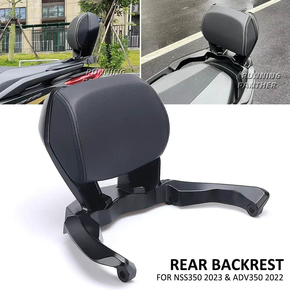 For Honda NSS350 NSS 350 2023 ADV350 ADV 350 2022 Motorcycle Black Rear Passenger Seat Tailstock Backrest Back Rest Cushion Pad