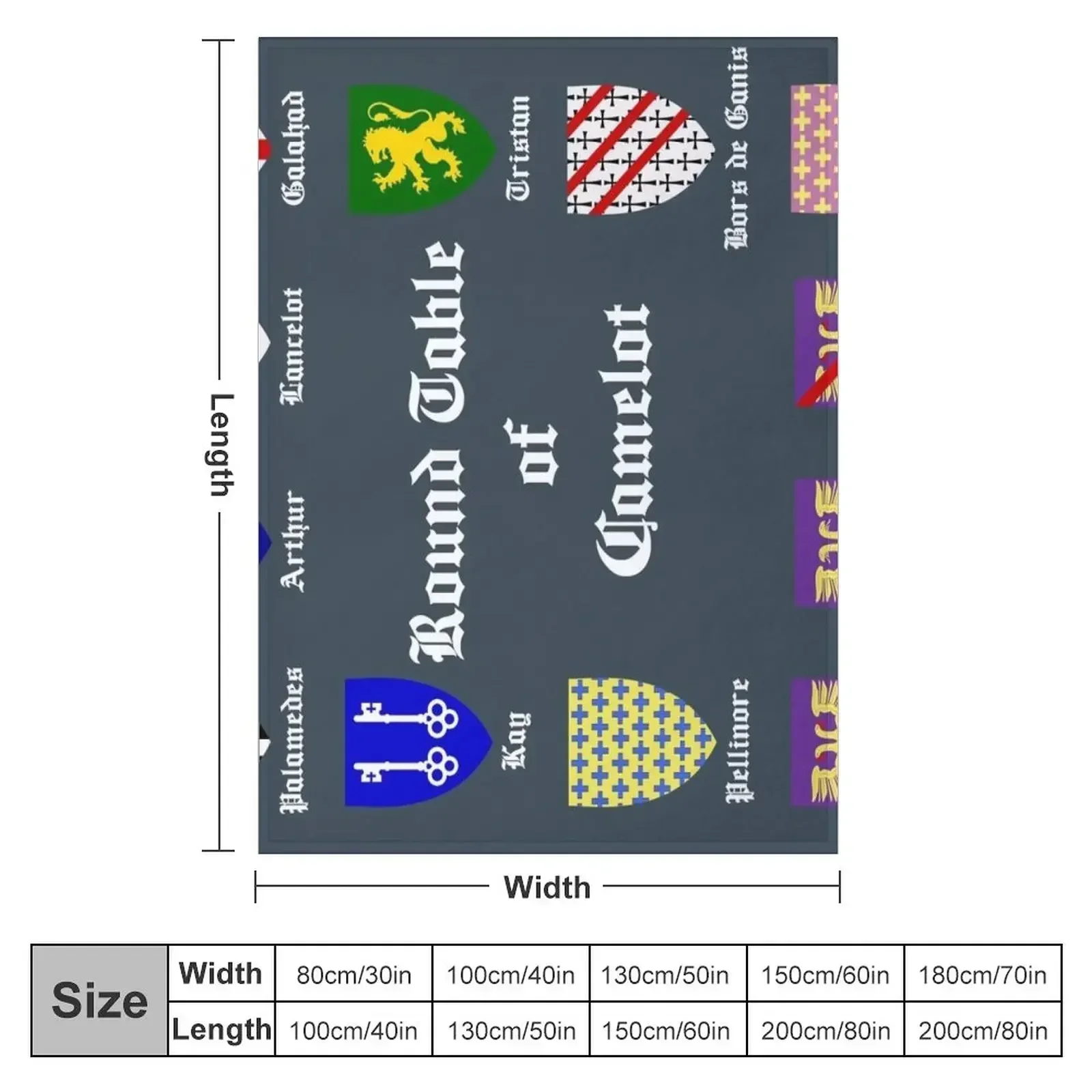 Round Table of Camelot Throw Blanket Luxury Large Decoratives christmas decoration Blankets