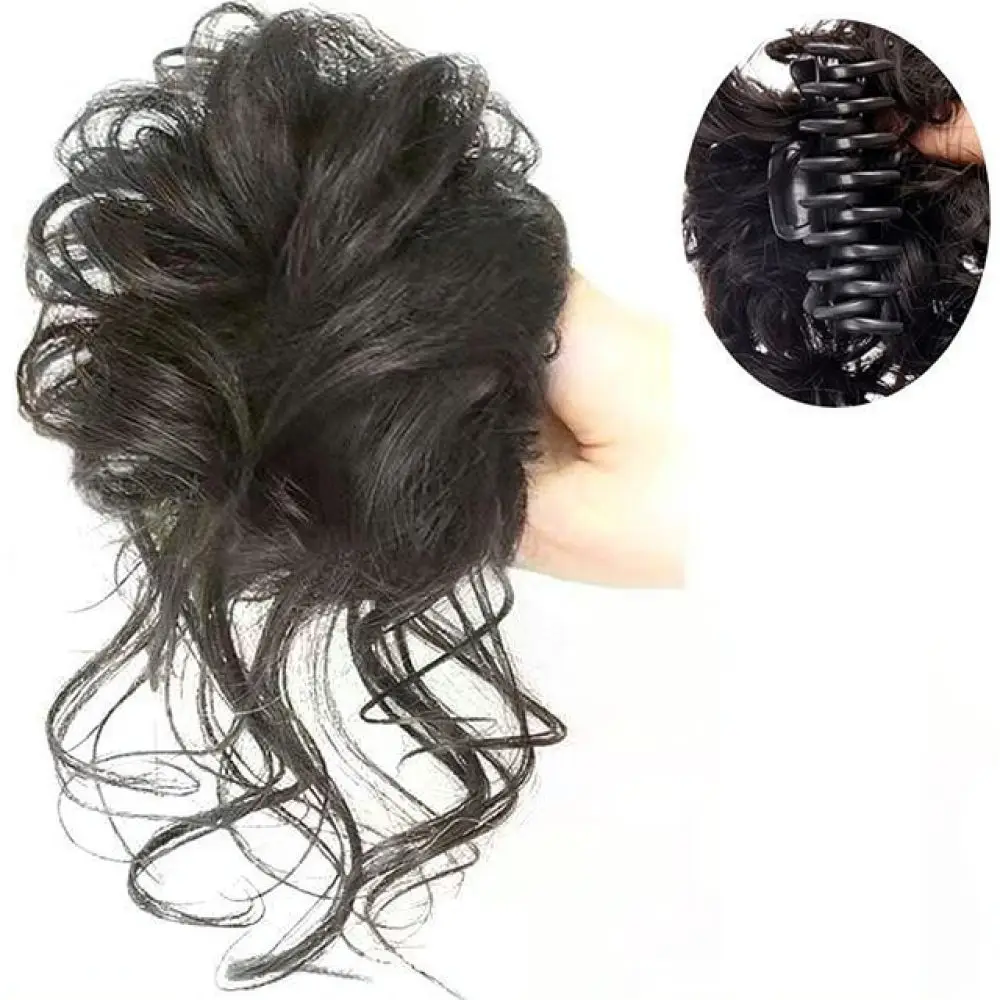 Realistic Synthetic Hair Messy Bun Extension Natural Looking Scrunchie Updo Hair Piece For Daily Fashion Styling