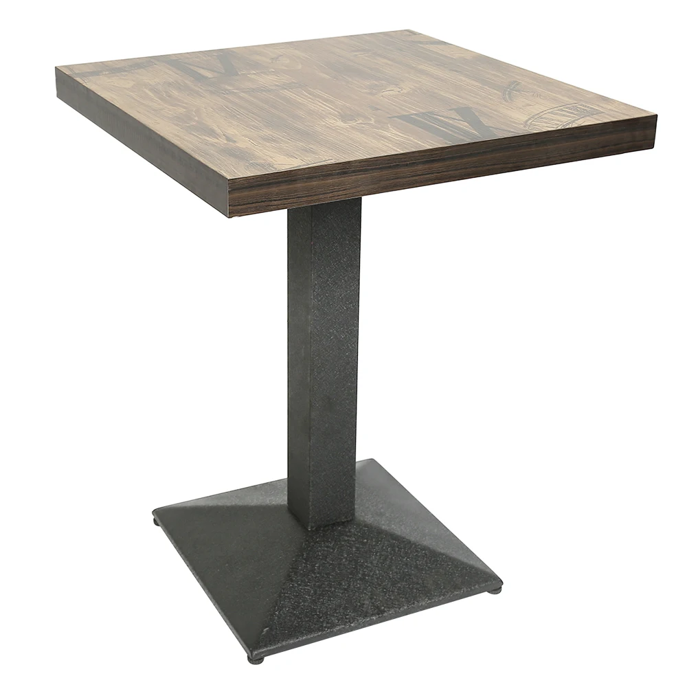 Bar Table, Dining Table, Square Retro Industrial Table, 60×60×75 Cm