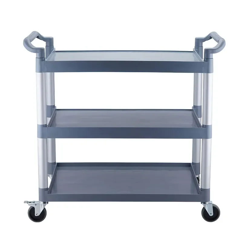 Commercial 3-Tier Plastic ServiceTrolley for Hotels and Restaurants Bus Service Equipment Functional Carts