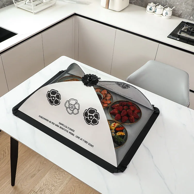 Food Cover Kitchen Accessories Collapsible Dustproof Cover Breathable Anti-mosquito Kitchen Essentials Dining Table Special Tool