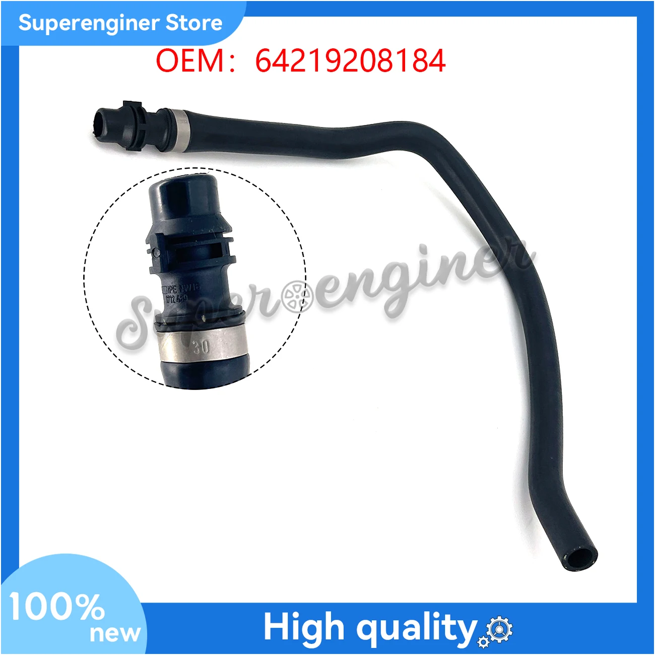 64219208184 Tank Water Pipe Radiator Hose For BMW 335i 3.0T N54 N55 E90/E92/E93