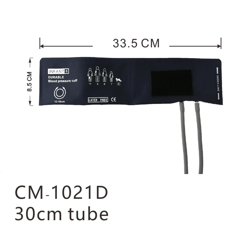 Arm Circumference 12-19cm Reusable Blood Pressure Cuff, Double Tube NIBP Cuff Without Bladder(CM-1021D-04)