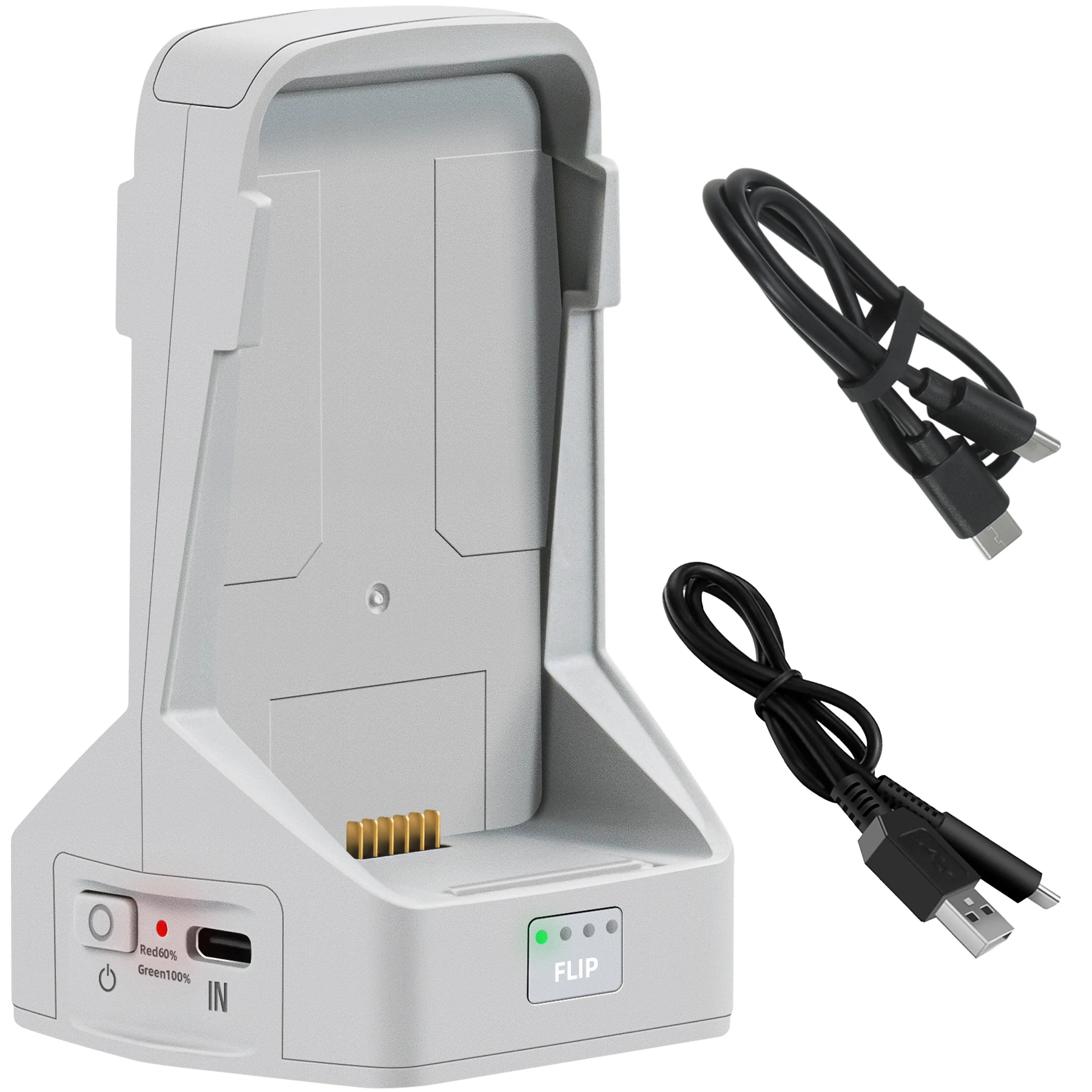 Drone Charging Hub - 45W Dual Battery Charger with Storage