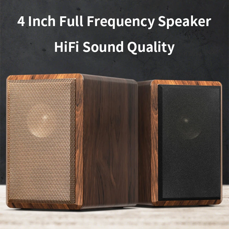 Fever Bookshelf Speaker KTV Home Passive Hifi DIY Speaker 4 Inch Full Frequency Speaker Professional BedRoom Desktop Wood Audio