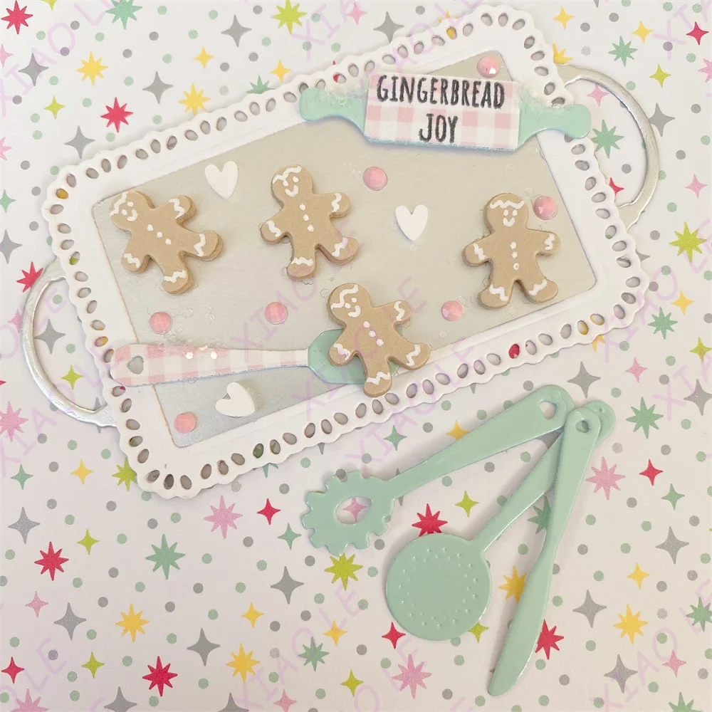 Gingerbread Mug Snowflake Bow Metal Cutting Dies Silicone Stamps Scrapbooking New Make Photo Album Card Diy Paper Embossing