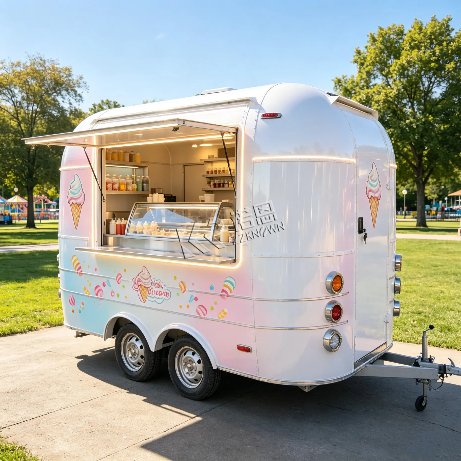 Hot Sale Remorque Food Truck Lightweight Food Trailer With Full Kitchen for Easy Transportation & Street Vending