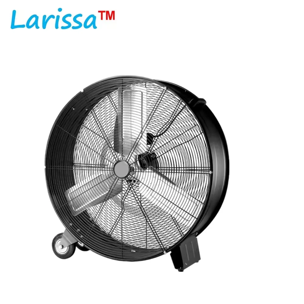 24'' 30inch High Velocity Metal Cooling Air Warehouse Garage Workshop Angle adjustable tiltable Direct Drive Industrial Drum Fan