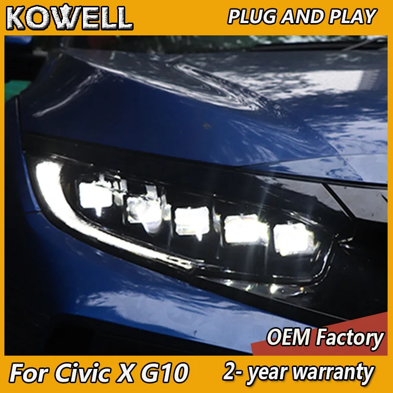 

Car Styling for Honda Civic 10th Gen Headlights 2016-2021 Civic X Headlights DRL Turn Signal High Beam Projector Lens