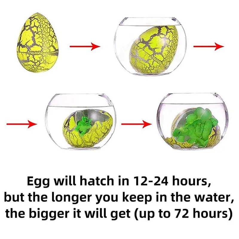 Magical Magic Eggs Soak In Water To Hatch Dinosaur Simulated Dinosaur Easter Mystery Egg Hatching Children's Card Valentine Gift