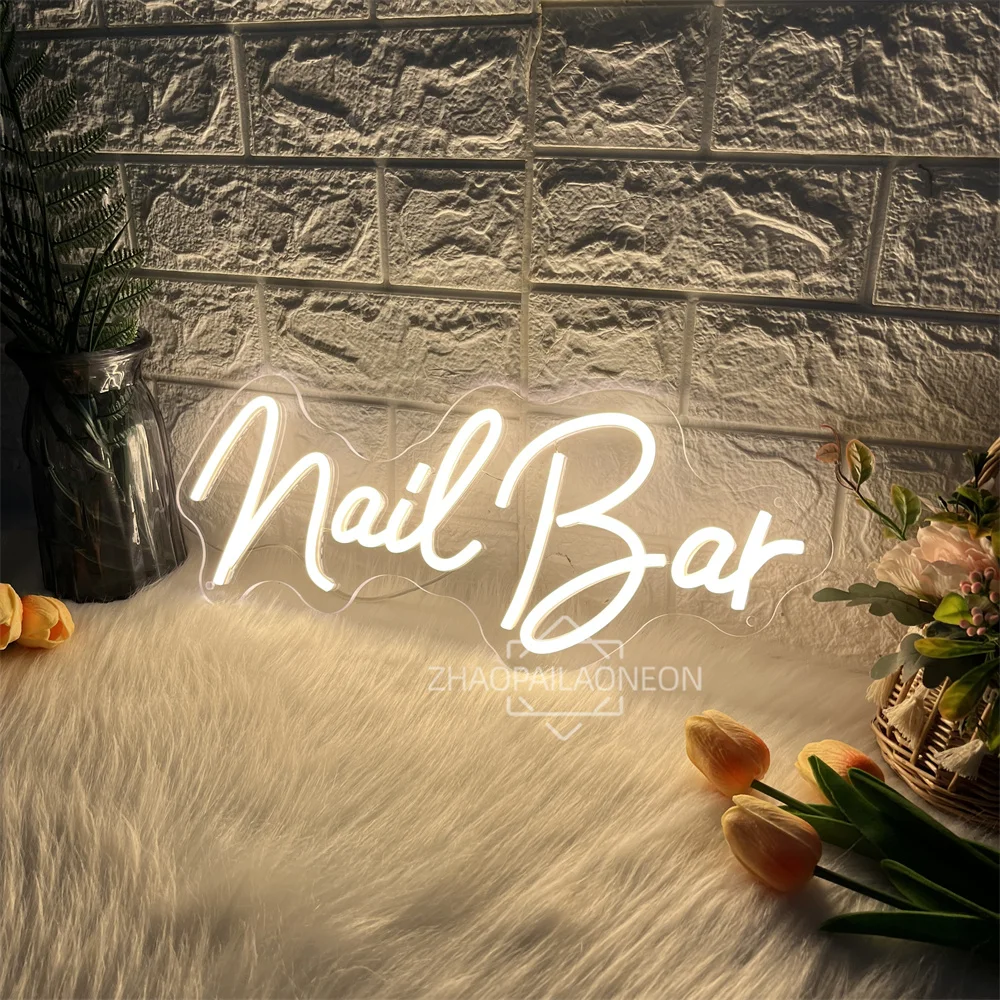 Nail Bar Neon Led Sign Beauty Salon Decoration Neon Light Signs Nail Beauty Room Led Wall Decor Business Neon Lights USB