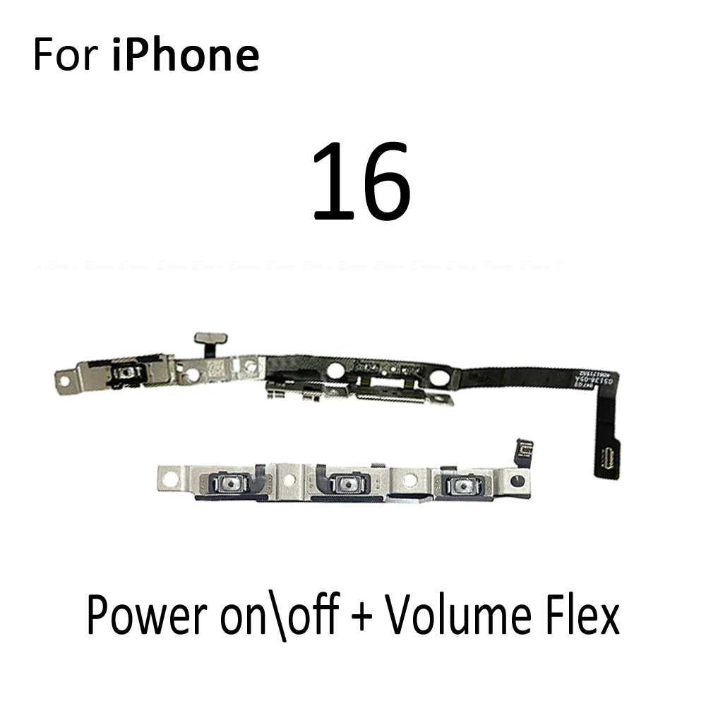 Switch Power ON OFF Key Mute Silent Volume Button Ribbon Flex Cable For iPhone 16 Plus Pro Max 16e Repair Parts