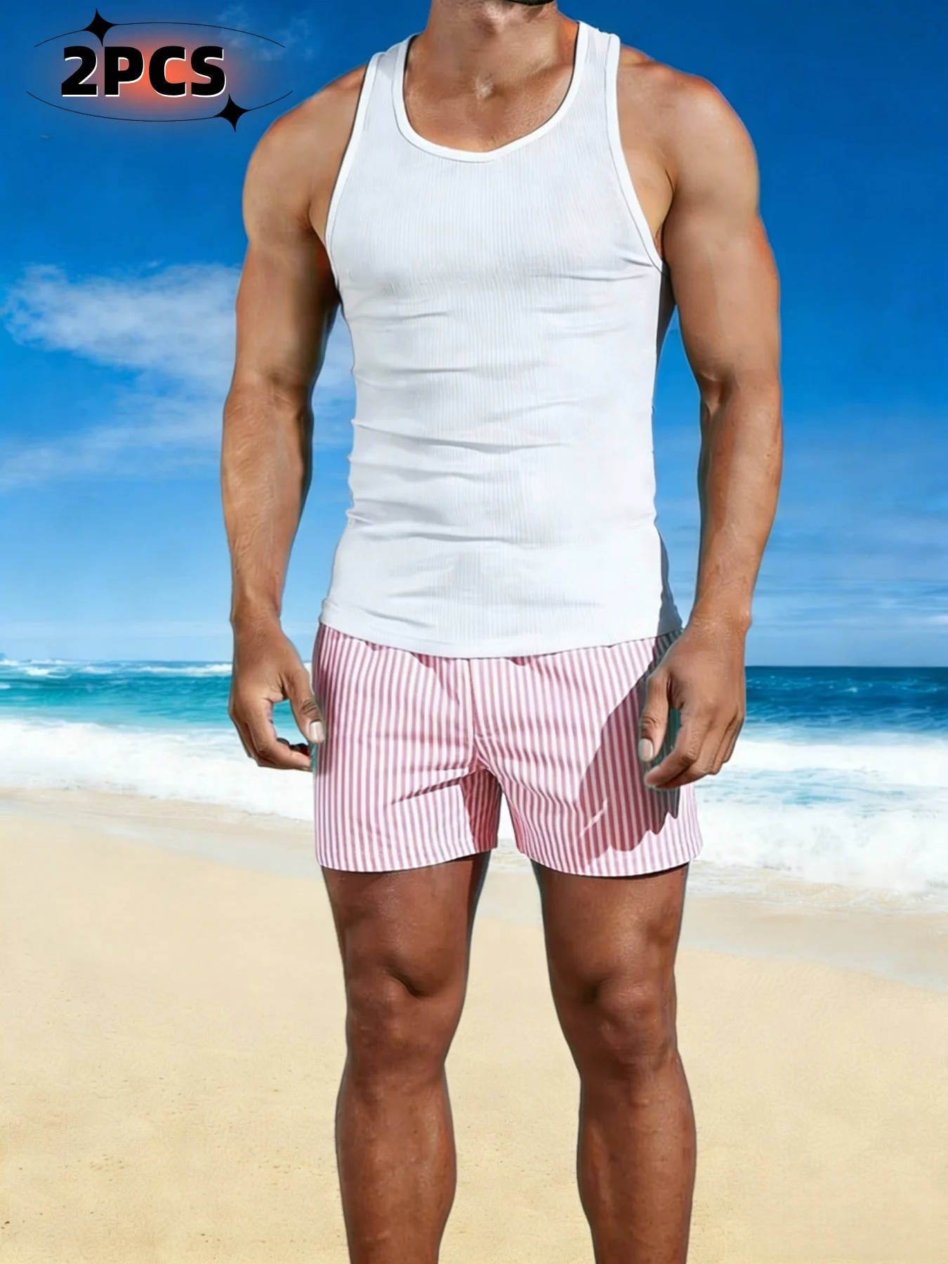 

Комплект из 2-х мужских высокоэластичных плавательных шорт с высокой степенью растяжения, быстросохнущие плавки в американском стиле Khwar, специальный комплект для занятий спортом на берегу моря во время отпуска.