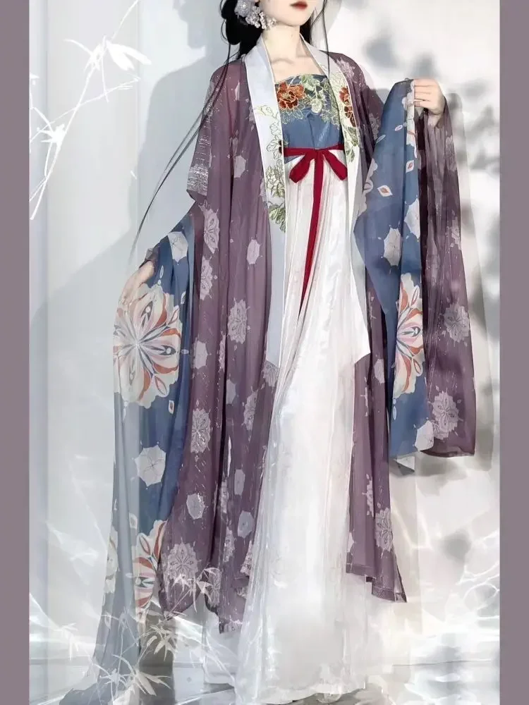 Hanfu Tang-dynastie Vrouwen Jurk Chinese Traditionele Borduren Vrouwelijke Halloween Carnaval Cosplay Kostuum Party Hanfu Jurk