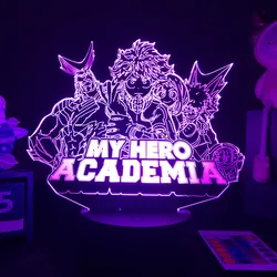 Anime My Hero Academia Led supporto acrilico Bakugou Katsuki Action Figure giocattoli per bambini illuminazione creativa per bambini arredamento camera da letto per bambini