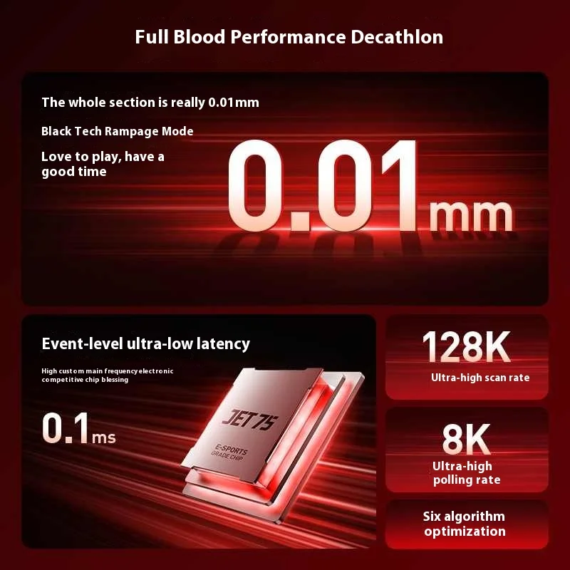 MCHOSE JET75 HE Gaming Keyboard Customized Hall Effect Magnetic Switch 0.01mm High RT Accuracy DKS SOCD TGL MT Dynamic RGB