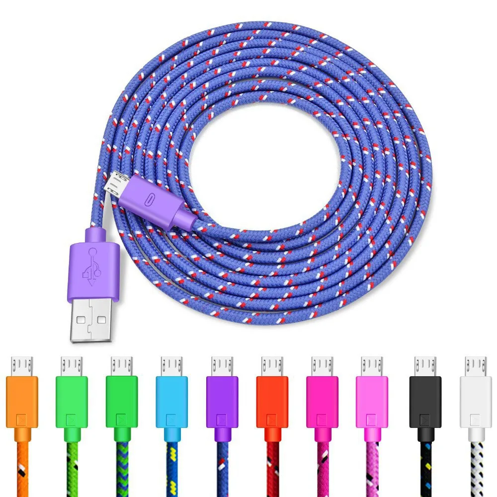 

Car Audio Speaker Cable Multicolor Braided Nylon Fast Cable USB to Micro Car Audio Charge Accessories for Samsung Xiaomi Huawei
