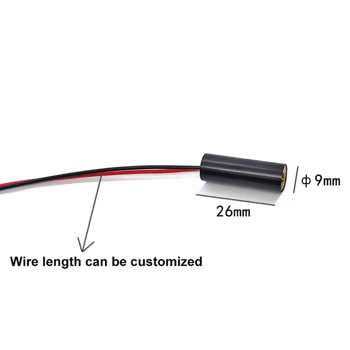 

685nm 35mw Red Dot Laser Module 9x26mm Industrial Glass Lens Internal Focus Laser Diode Module