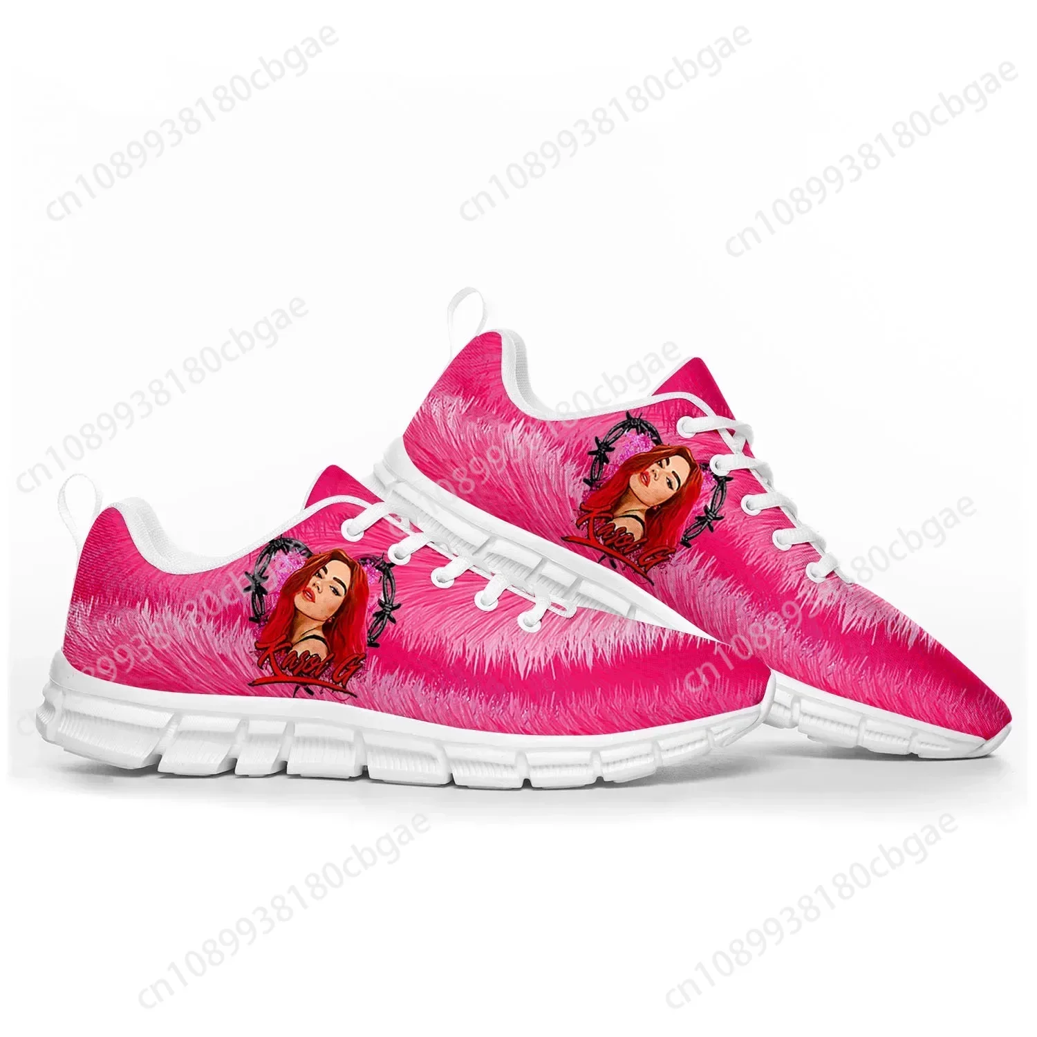 

Hot Karol G Singer Printed Sports Shoes Mens Womens Teenager Sneakers Casual Custom High Quality Couple Shoes White