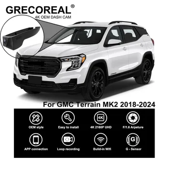 GRECOREAL 4K Kamera samochodowa przednia tylna 2160P WiFi Podwójna kamera samochodowa Sterowanie aplikacją Łatwa instalacja Plug Play Kompatybilny z GMC Terrain Mk2