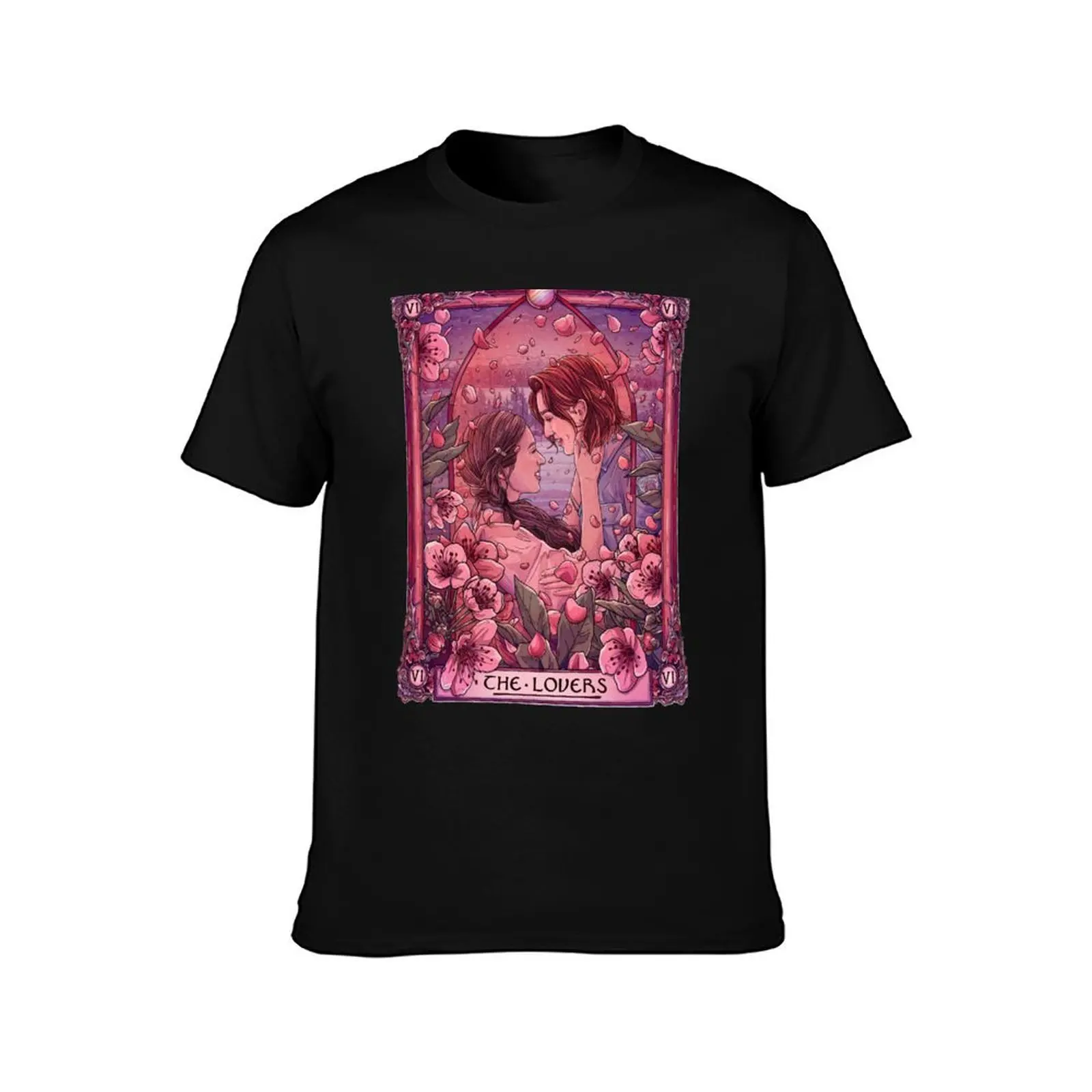WayHaught | The Lovers | Wynonna Earp Tarot T-Shirt Basic Crew Neck Short Sleeve Top T-Shirt