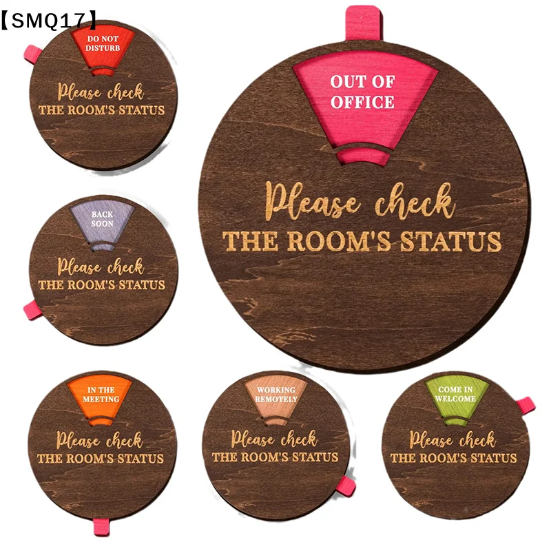 New Interesting Do Not Disturb Office Door Hanging Sign Home Model Rotatable Door Sign Wooden Decoration【SMQ】