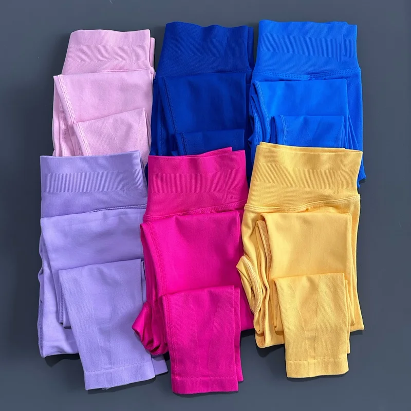 Impact Leggings Women Curl Up Seamless Yoga Pants High Quality Leggings Low Ribbed Fitness Pant High Stretch Fitness Leggings