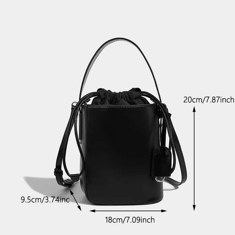 JIOMAY Bucket Bag for Women 2024 Luxury Brand Makeup Pu leather Purse Designer Handbag High Quality Shoulder Drawstring Tote Bag