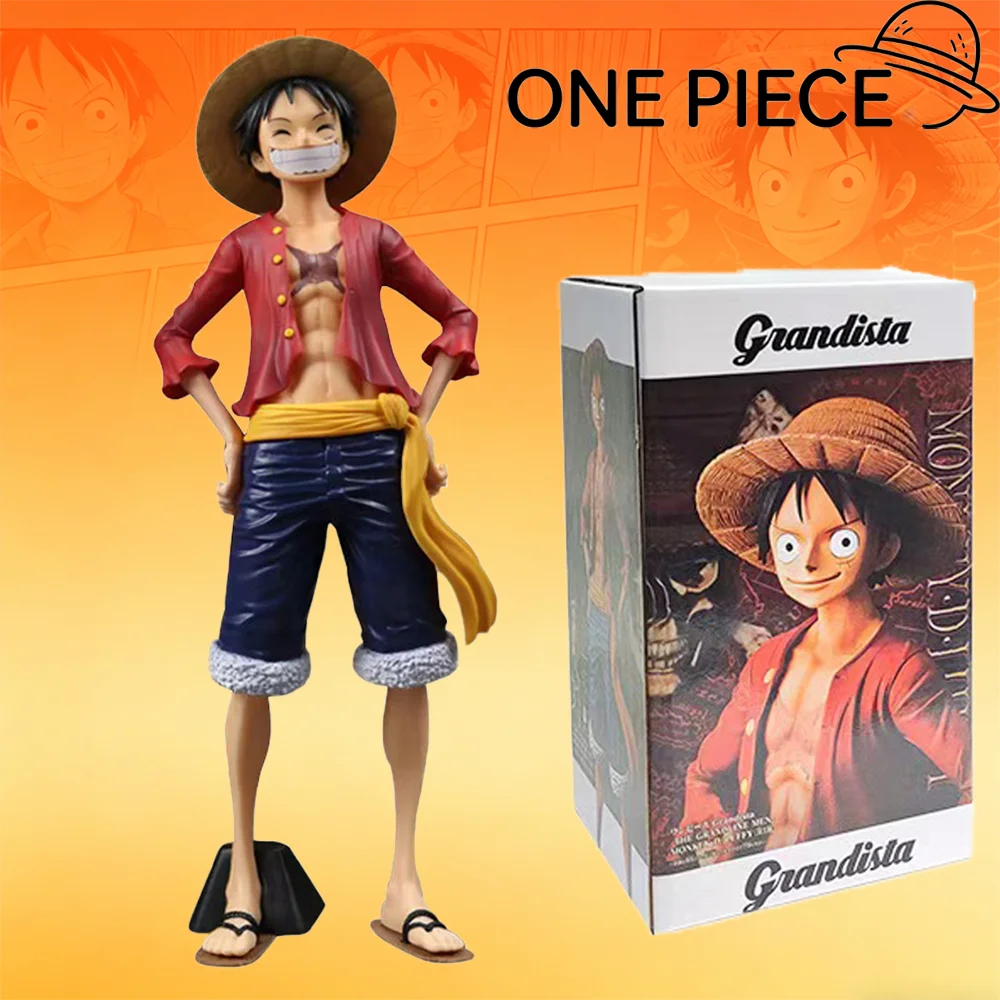 One Piece Anime Figure Confident Smiley Luffy Face Changing Doll Action Figurine Model Toys Kids