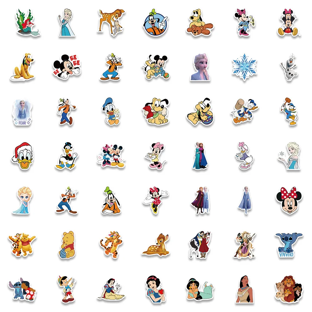 10/30/50/100pcs Disney Cute Mix Cartoon Anime Stickers Decal for Kids Toy Motorcycle Luggage Laptop Phone Diary Graffiti Sticker