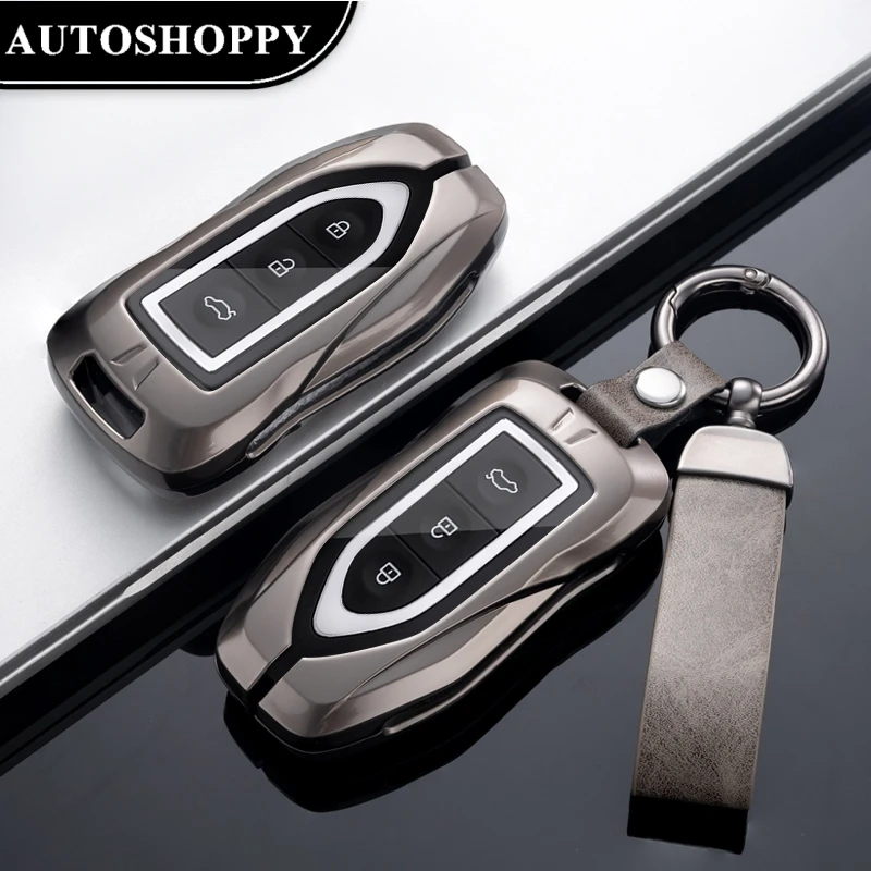 

Metal Zinc Car Remote Key Case Full Cover Protection Shell Holder For Liebromotor Leopaard CS9 2018 CS10 2017 Accessories