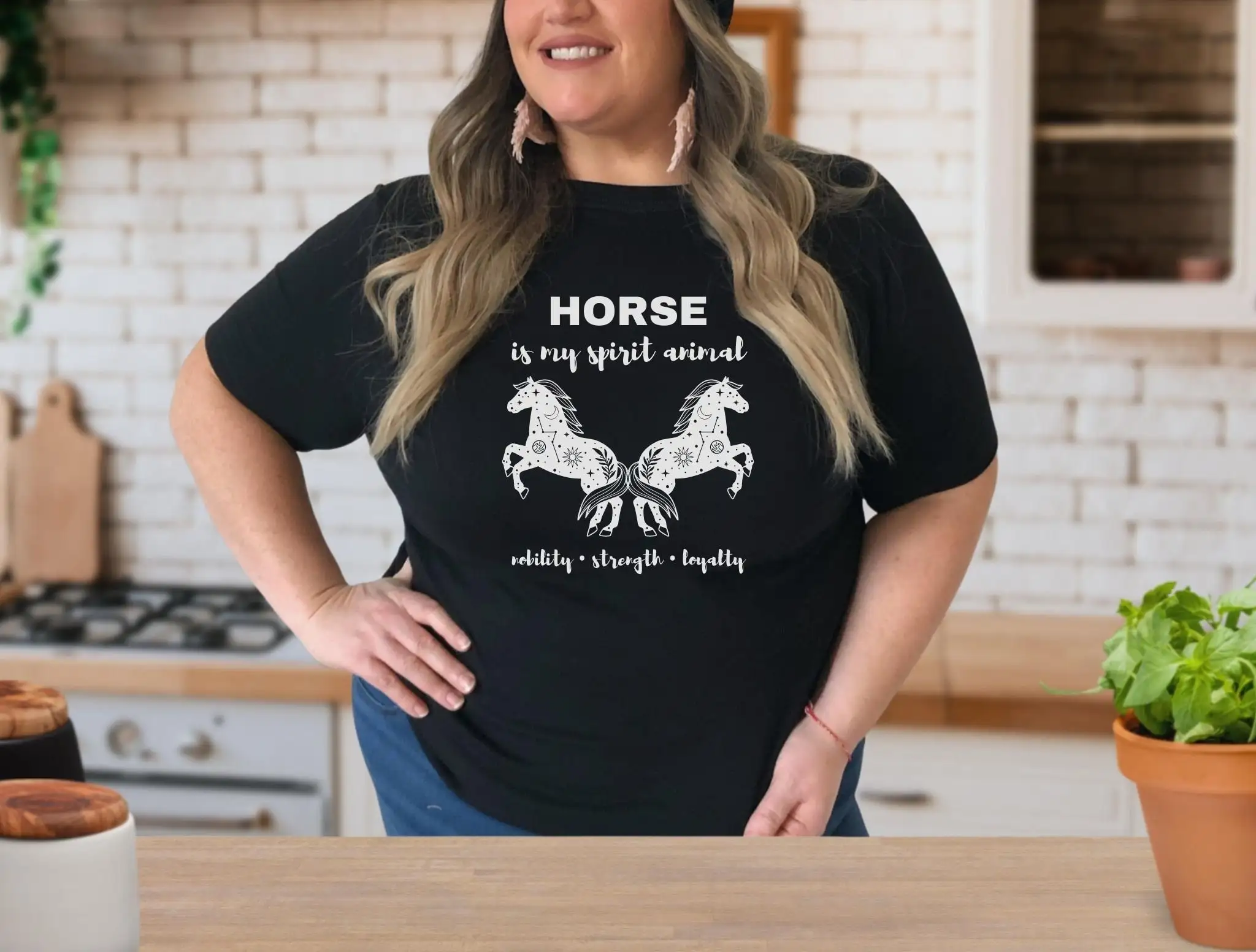 Horse T Shirt Spirit Animal Symbolism Power Shaman