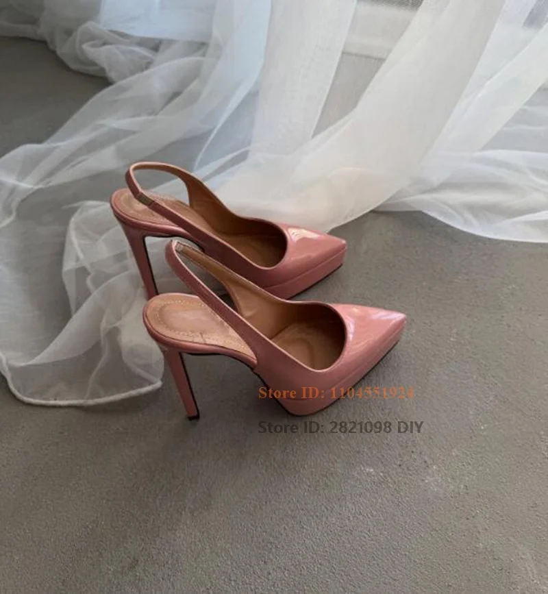 

Fashion Pointed Toe Slingback High Heel Pumps Platform High Stiletto Heel Women Dress Shoes
