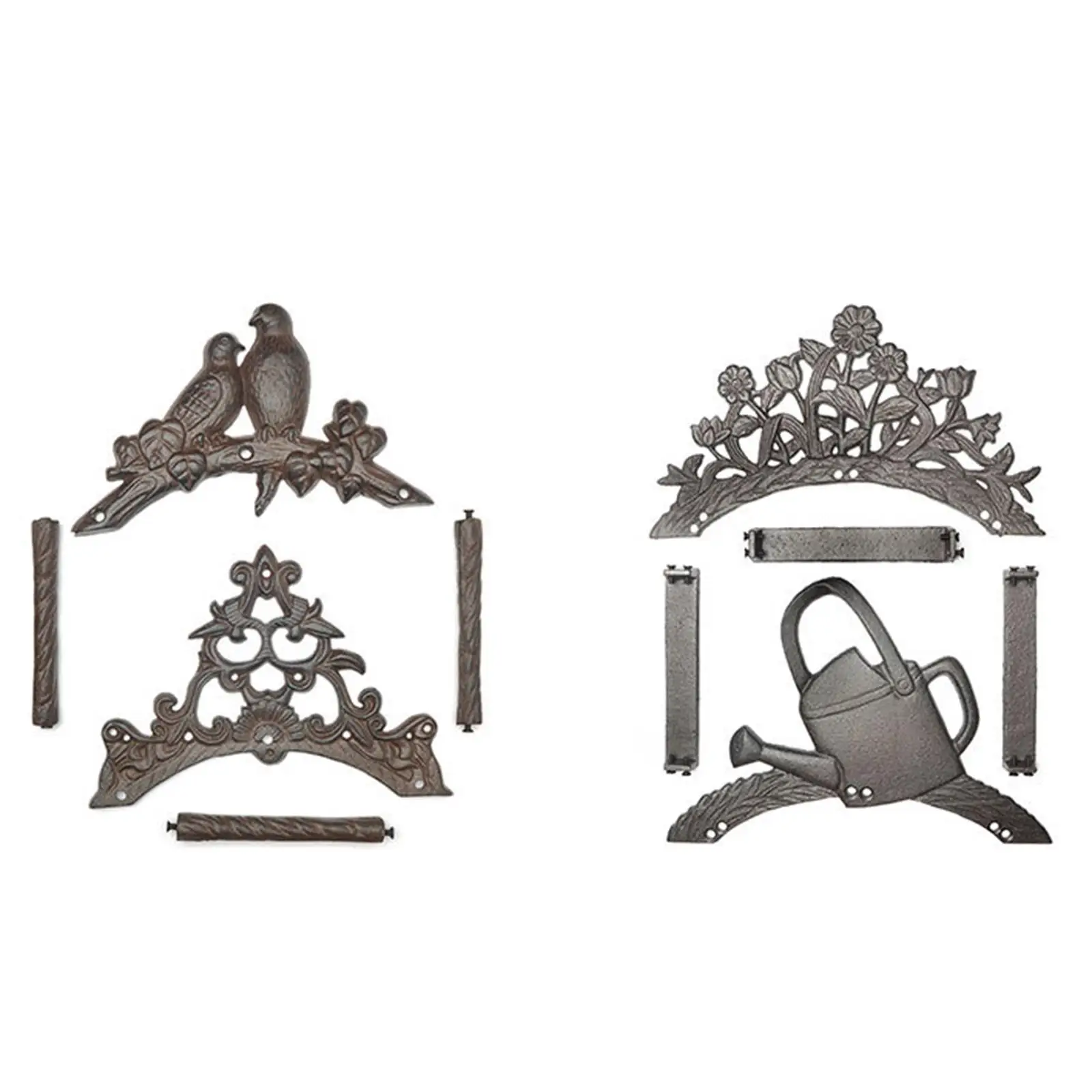 Wall Mount Garden Hose Holder Iron Sturdy Decorative Bracket Water Hose Organizer for Lawn Fence Use