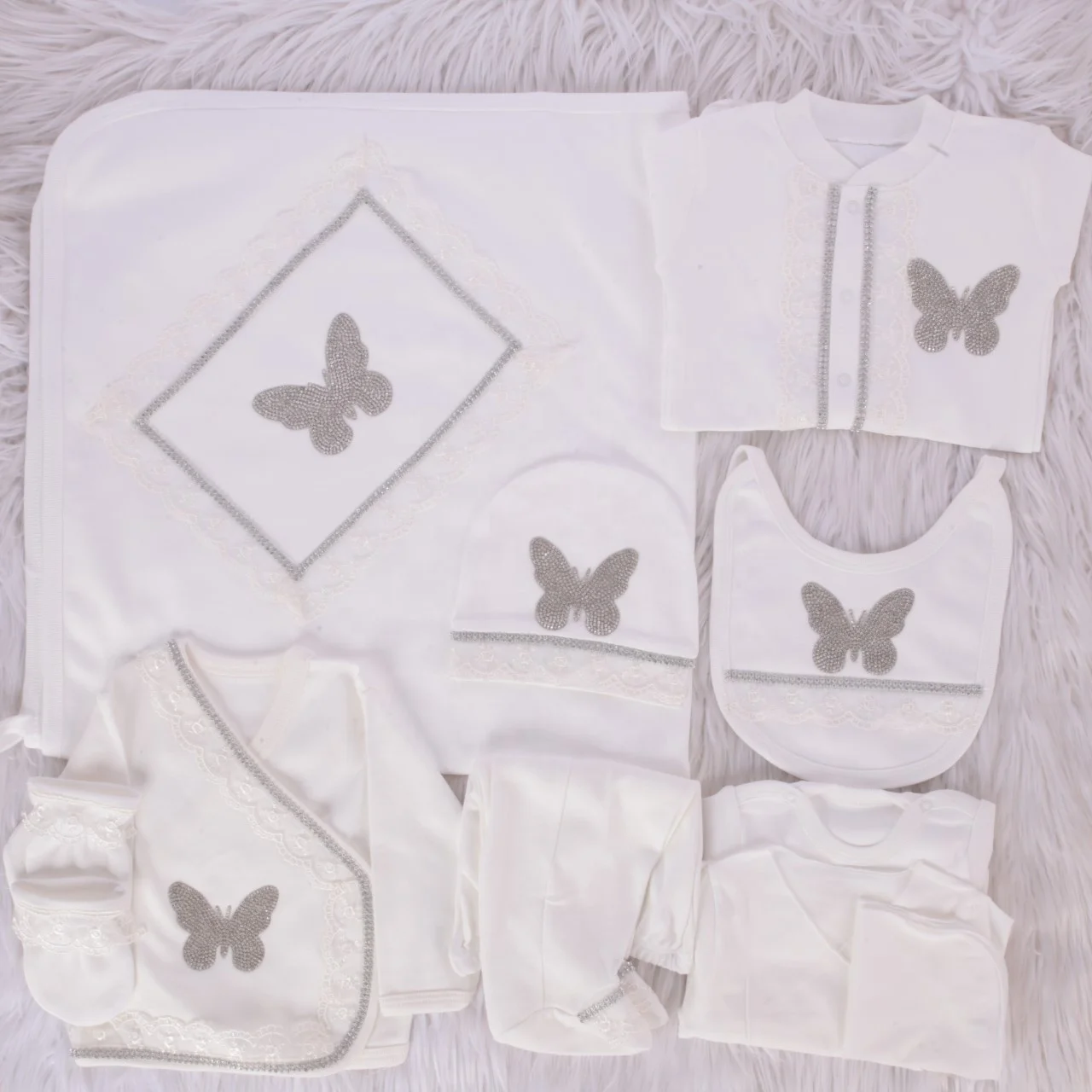 100% Cotton Fabric Knitted Wholesale Custom 10 Pieces Long Sleeve Bamboo Cotton Baby Romper Set Newborn High Quality Clothes