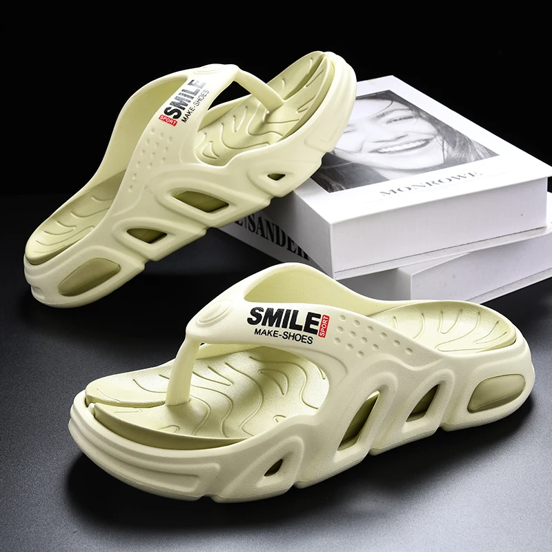 

New Man Women Non-slip Thick Soled Men Slippers Super Soft Bottom Slides Slippers Flip Flops Indoor Outdoor Beach Sandals