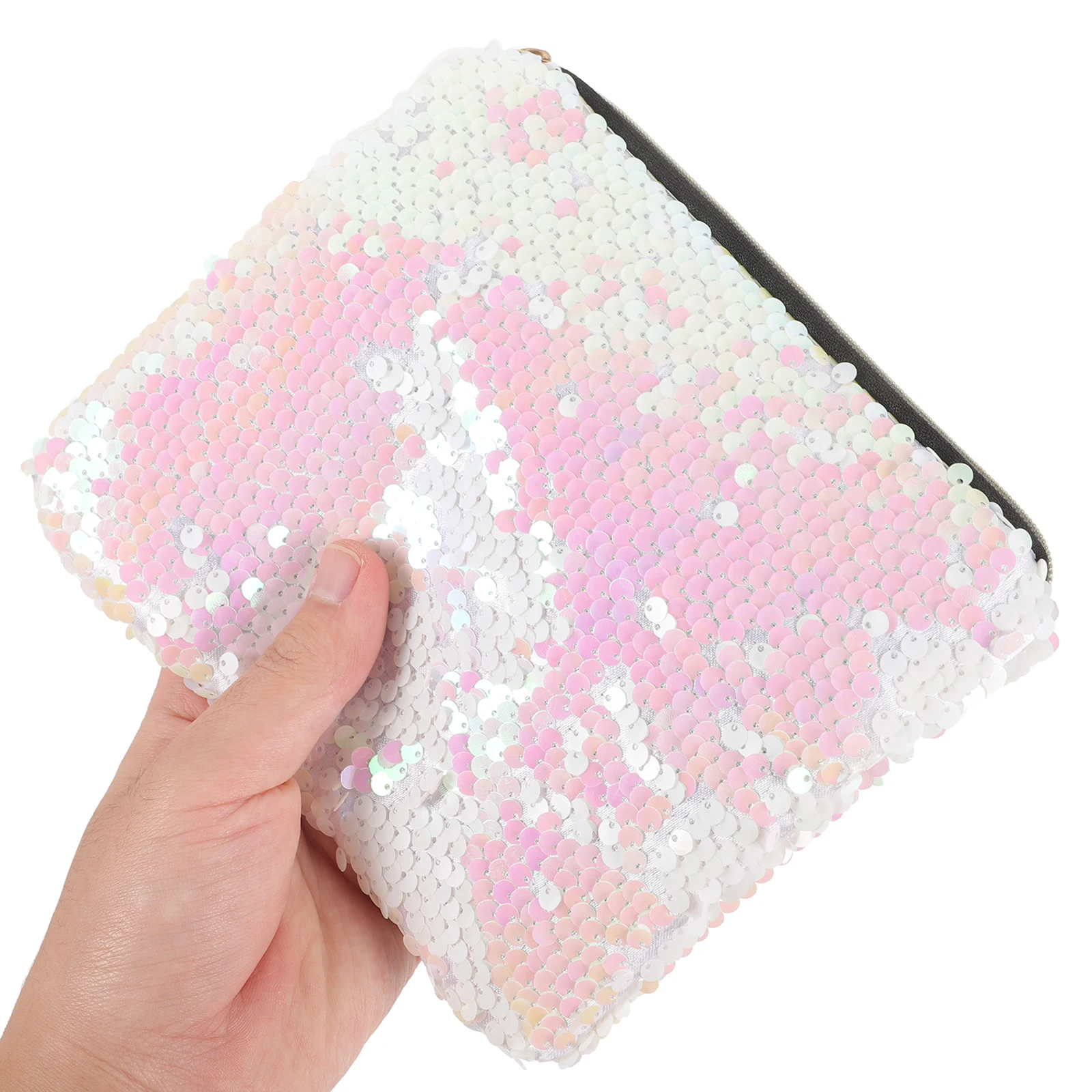 

1pcs Fashion Sequined Woman Fashion Purse Bag Durable Storage Pouch Zipper Handbag For Women Daily Use Gift