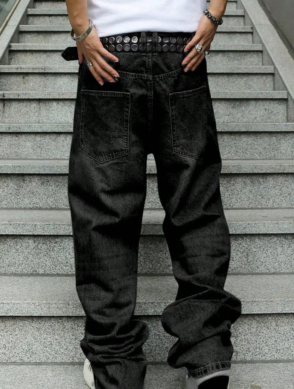 Men'S Straight-Leg Loose Jeans - огляд і ціна Men Formal Wear With Jeans