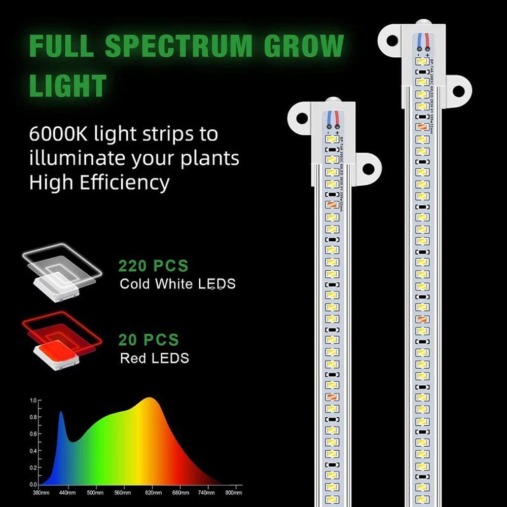 Indoor Led Plant Grow Light With Red Blue Light USB Interface Auto Timer Smart Adjustment Can Stick Light Strip, Plants Lamp view 5