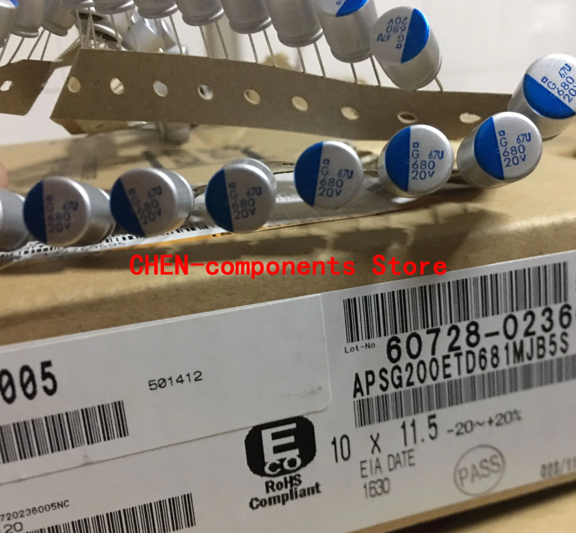 

20 шт. новый CHEMI-CON PSG 20V680UF 10X11,5 мм материнская плата твердый полимерный конденсатор NCC 680 мкФ 20 В APSG200ETD681MJB5S бесплатная доставка