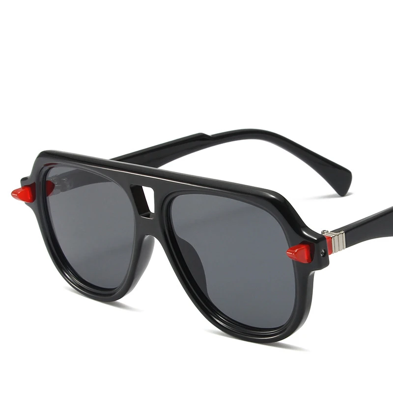 56641 Marken design personal isierte Sonnenbrille Männer Frauen Retro Doppelt räger große Piloten brille im Freien Sonnenbrille