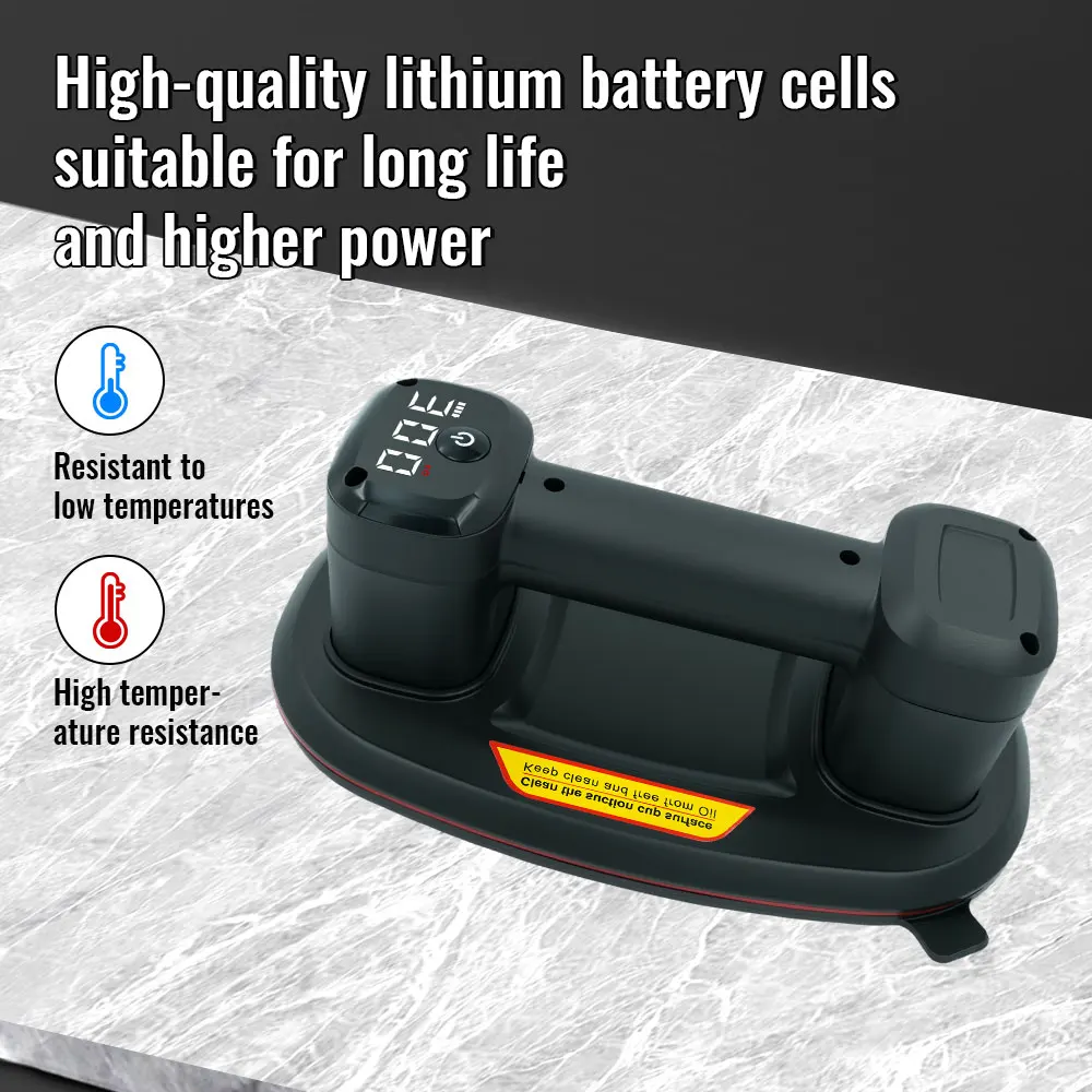 

USB Rechargeable Dual-Motor Suction Cup P9 300kg Cordless Electric Vacuum Lifter for Tile Granite Glass Moving