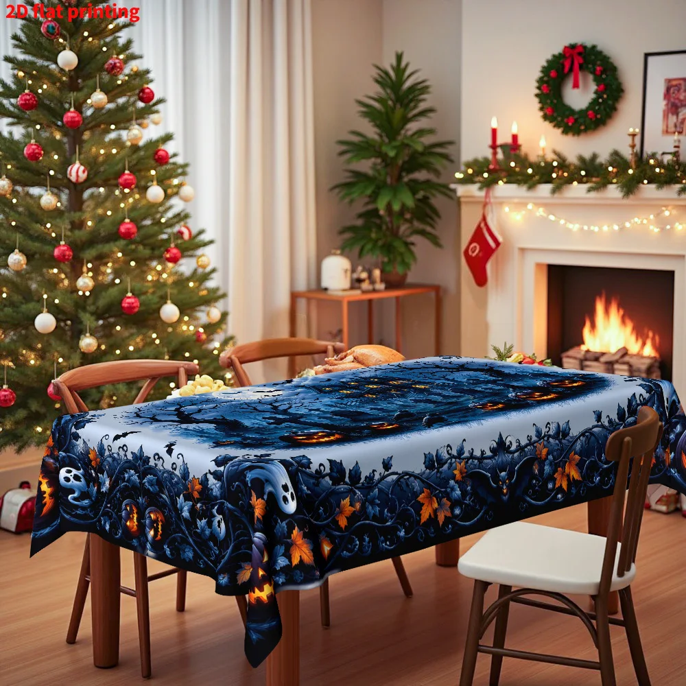 One piece, 2D flat printing, Halloween-themed printed tablecloth, table decoration, tableware, tableclothzyc