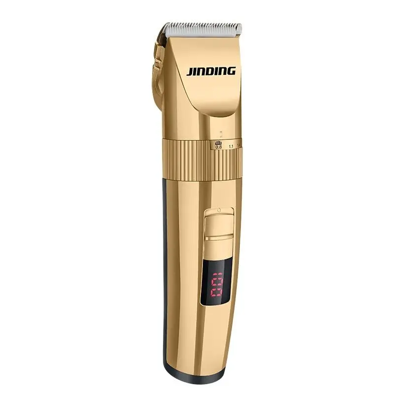 Jinding New Hair Clippers Ceramic Razor Head Fader Lithium Battery Rechargeable Adult Home Digital  Clippers JT22270002