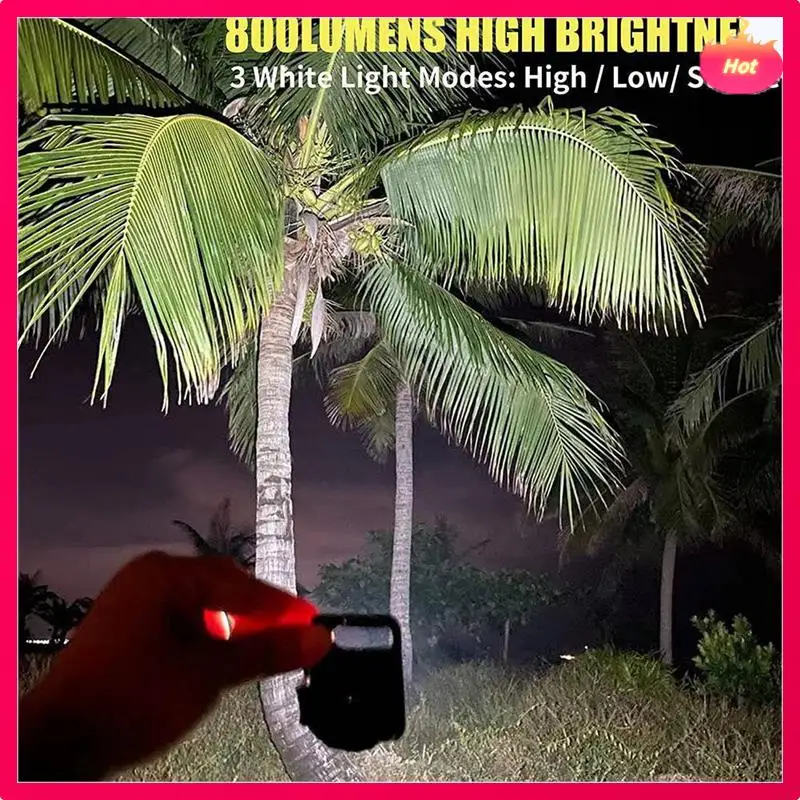 

Multi 5Pcs Aluminum Alloy Keychain Flashlight 800Lumens Bright COB Mini Flashlight Keychain Set Rechargeable Pocket Light With 3